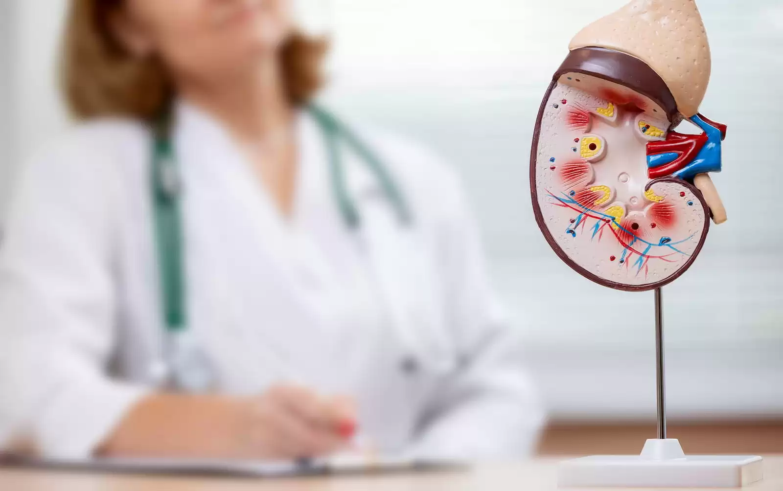Doctor ready to give a kidney health consultation to a patient.
